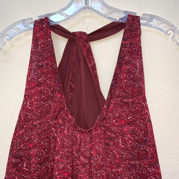✅ Converse Burgundy Red White Paisley Dress Medium - Picture 2 of 12